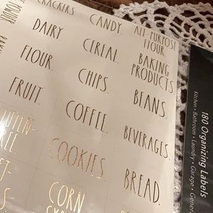 Rae Dunn Organizing Labels Gold Lettering 180 Total DIY Craft Home Decor